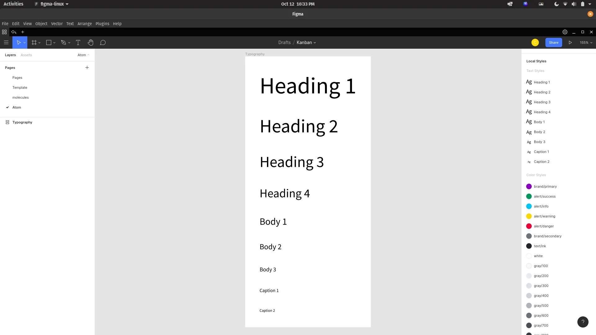 My Atoms Level of the Atomic Design System